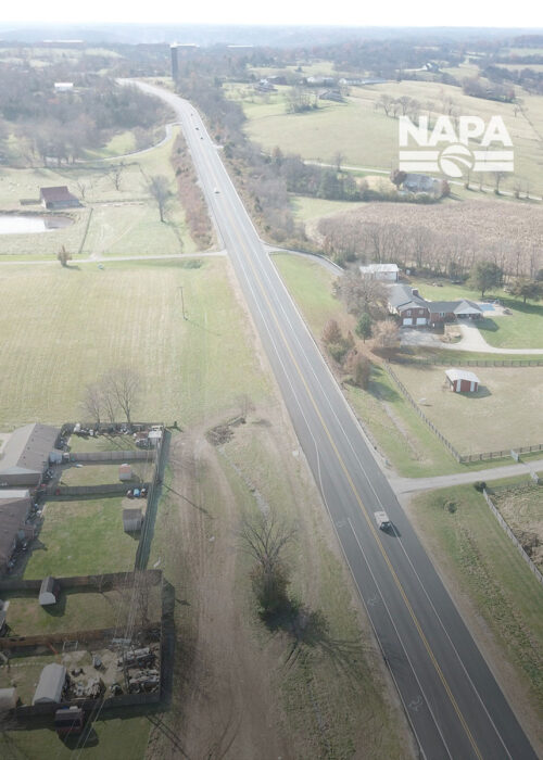 An aerial view of US 127 in Franklin County, Kentucky